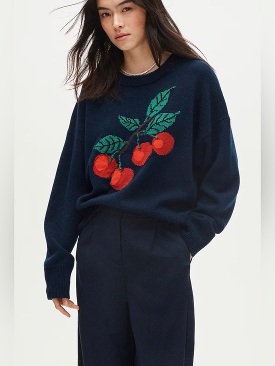 J crew collection Sweaters - J CREW XS Collection cashmere sweater with intarsia print CR213 $298